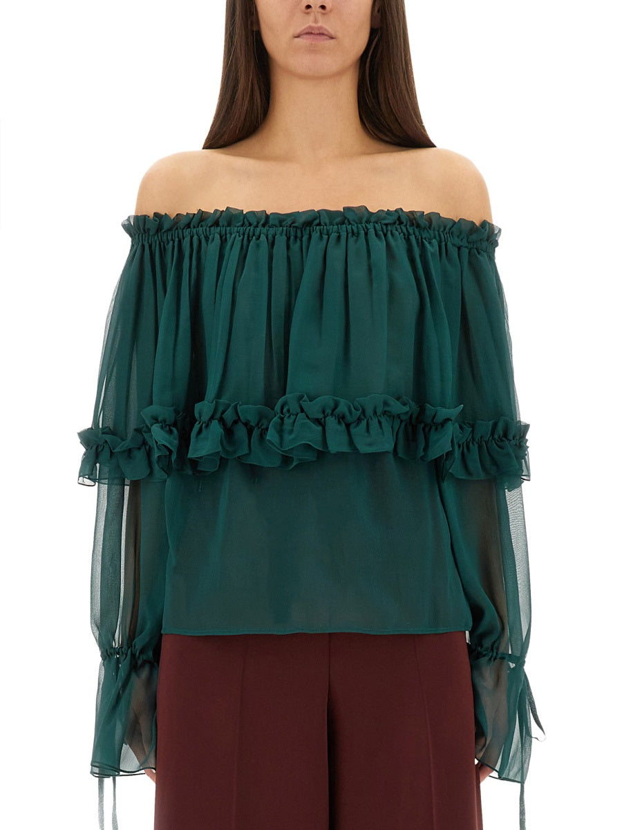 Saint Laurent Top - Verde | Wanan Luxury
