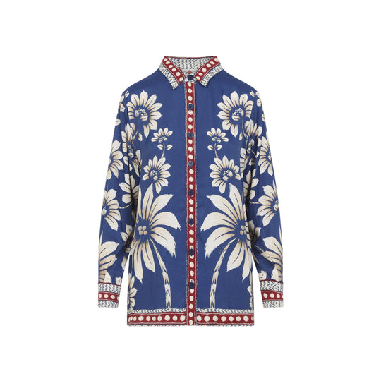 Luna Blue Viscose Shirt