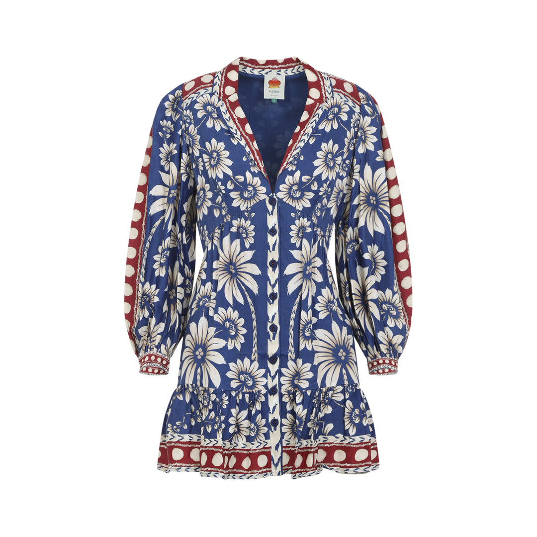 Farm Rio Mini dresses - Blu | 702c1a697432acd0d8433a86bde1cd1d32983745