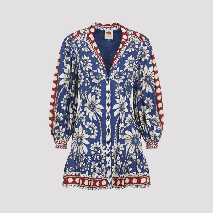 Farm Rio Mini dresses - Blu | 58de6e122106ab4a6378ee0eb54c8e587ba1828d