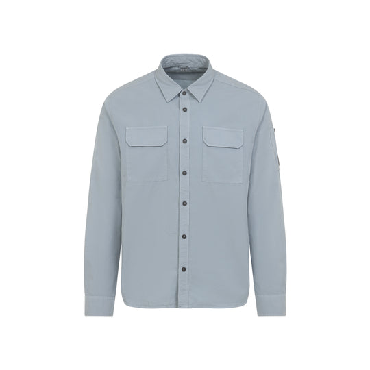 Light Blue Organic Gabardine Shirt