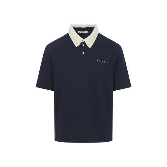 Blue Cotton Polo