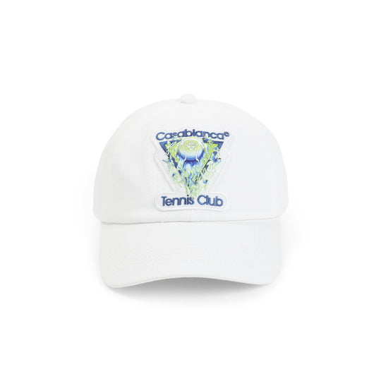 White Flaming Tennis Cotton Hat