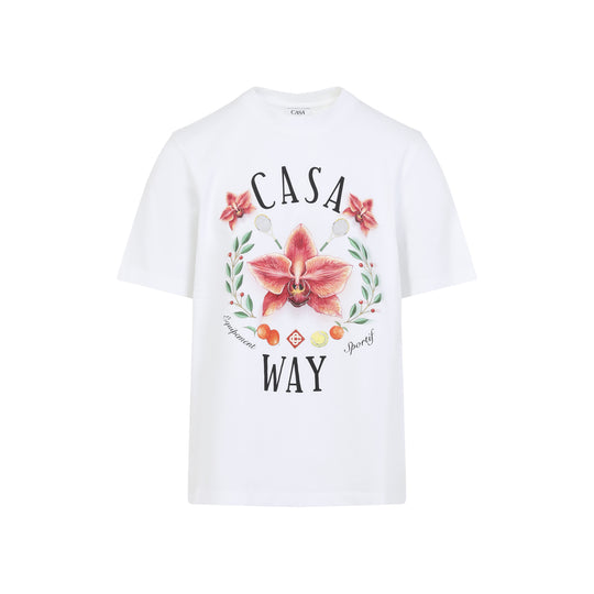 White Casa Way Cotton T-Shirt