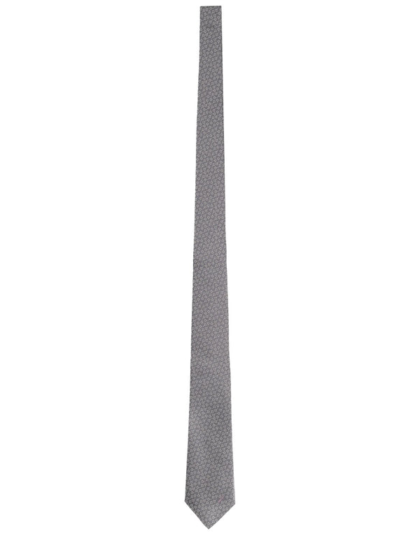 Silk Tie With Clamps