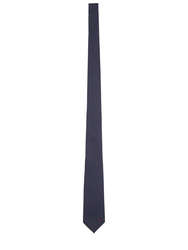 Silk Tie With Clamps