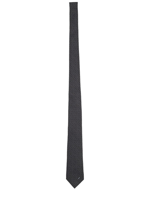 Silk Tie With Clamps