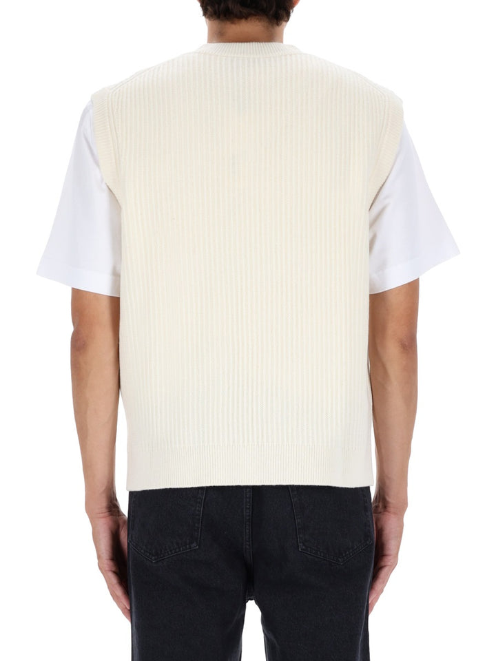 Maison Kitsuné Gilet - Bianco | Wanan Luxury