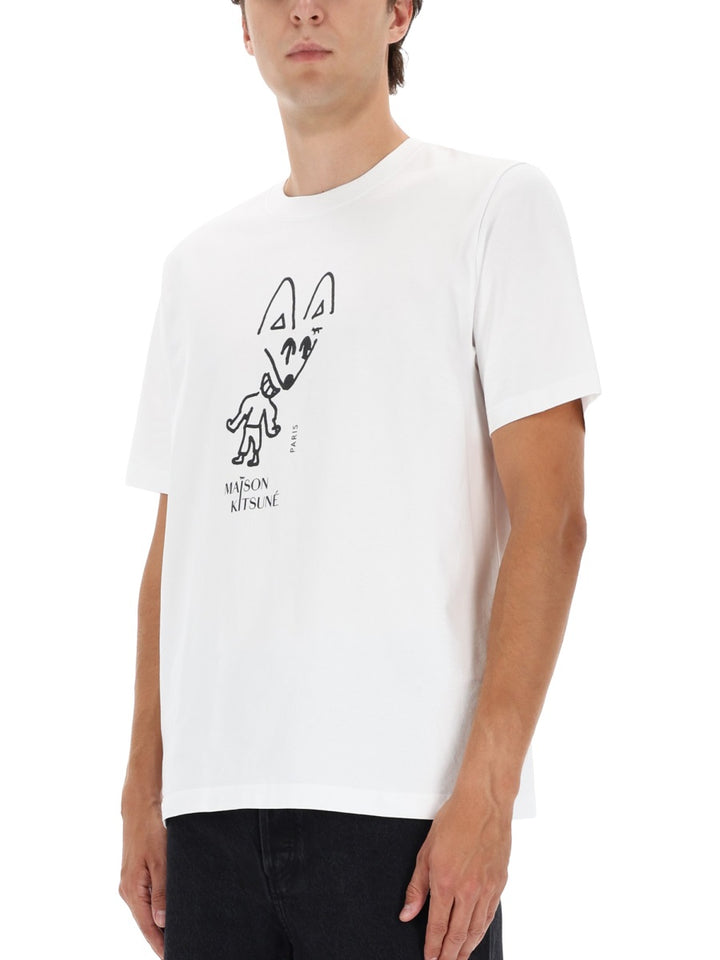 Maison Kitsuné T shirt - Bianco | Wanan Luxury
