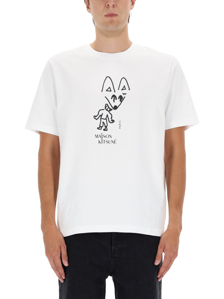 Maison Kitsuné T shirt - Bianco | Wanan Luxury
