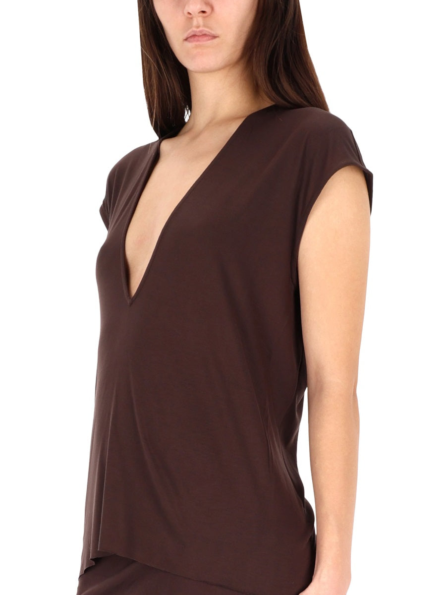 Rick Owens Lilies T shirt - Marrone | Wanan Luxury