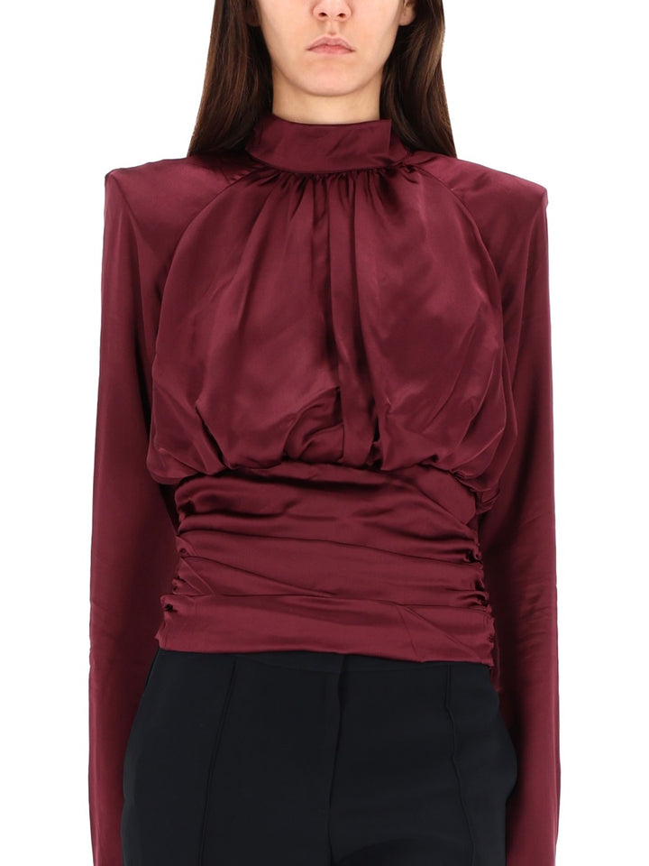 Rotate Birger Christensen Top - Bordeaux | Wanan Luxury