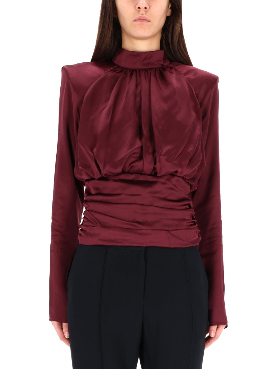 Rotate Birger Christensen Top - Bordeaux | Wanan Luxury