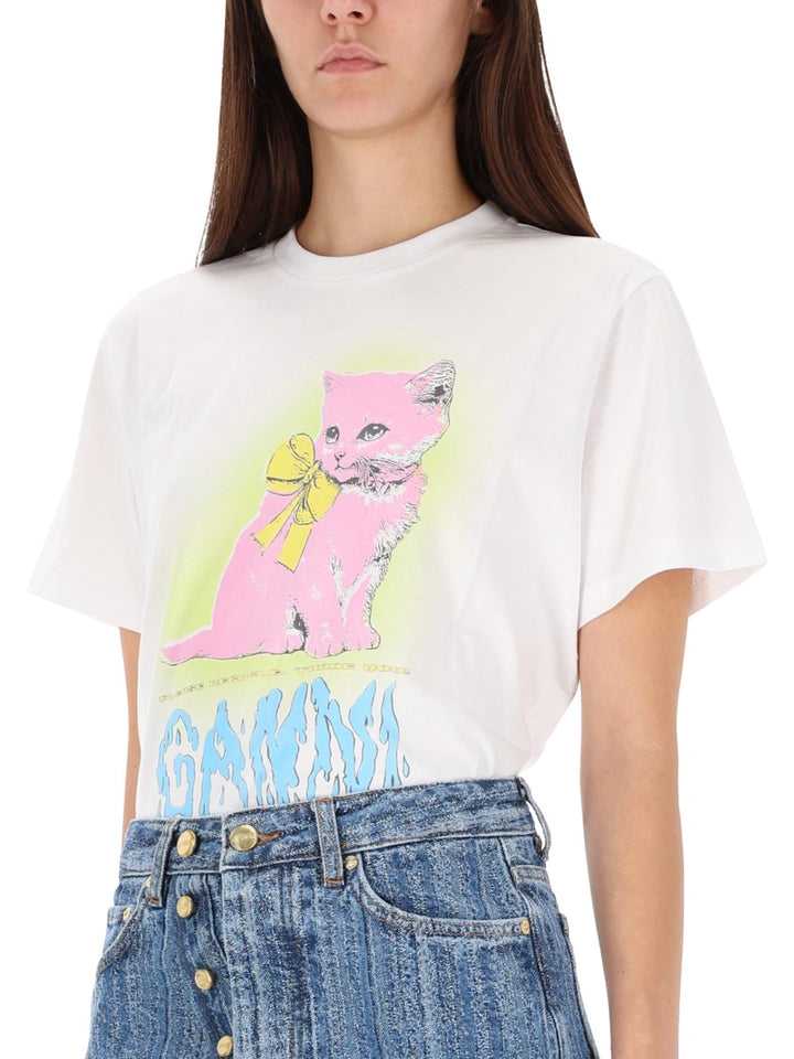 Ganni T shirt - Bianco | Wanan Luxury