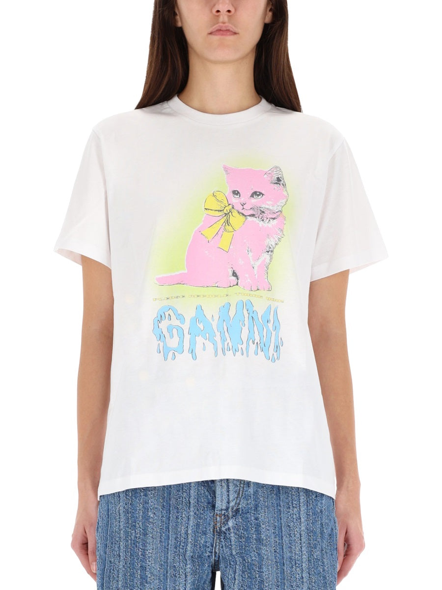 Ganni T shirt - Bianco | Wanan Luxury