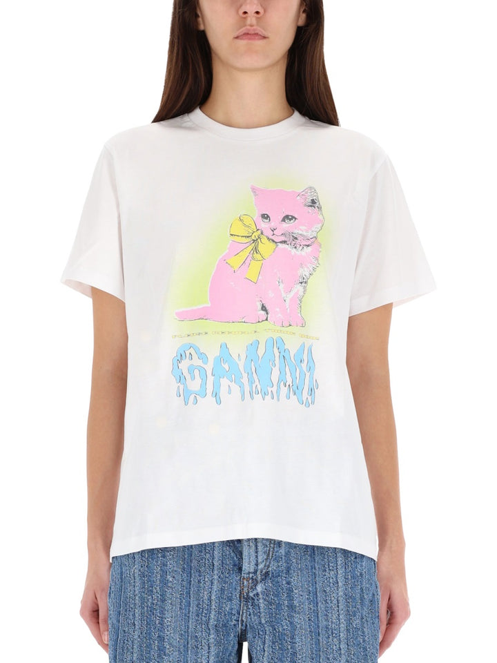Ganni T shirt - Bianco | Wanan Luxury