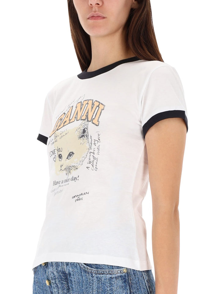 Ganni T shirt - Bianco | Wanan Luxury