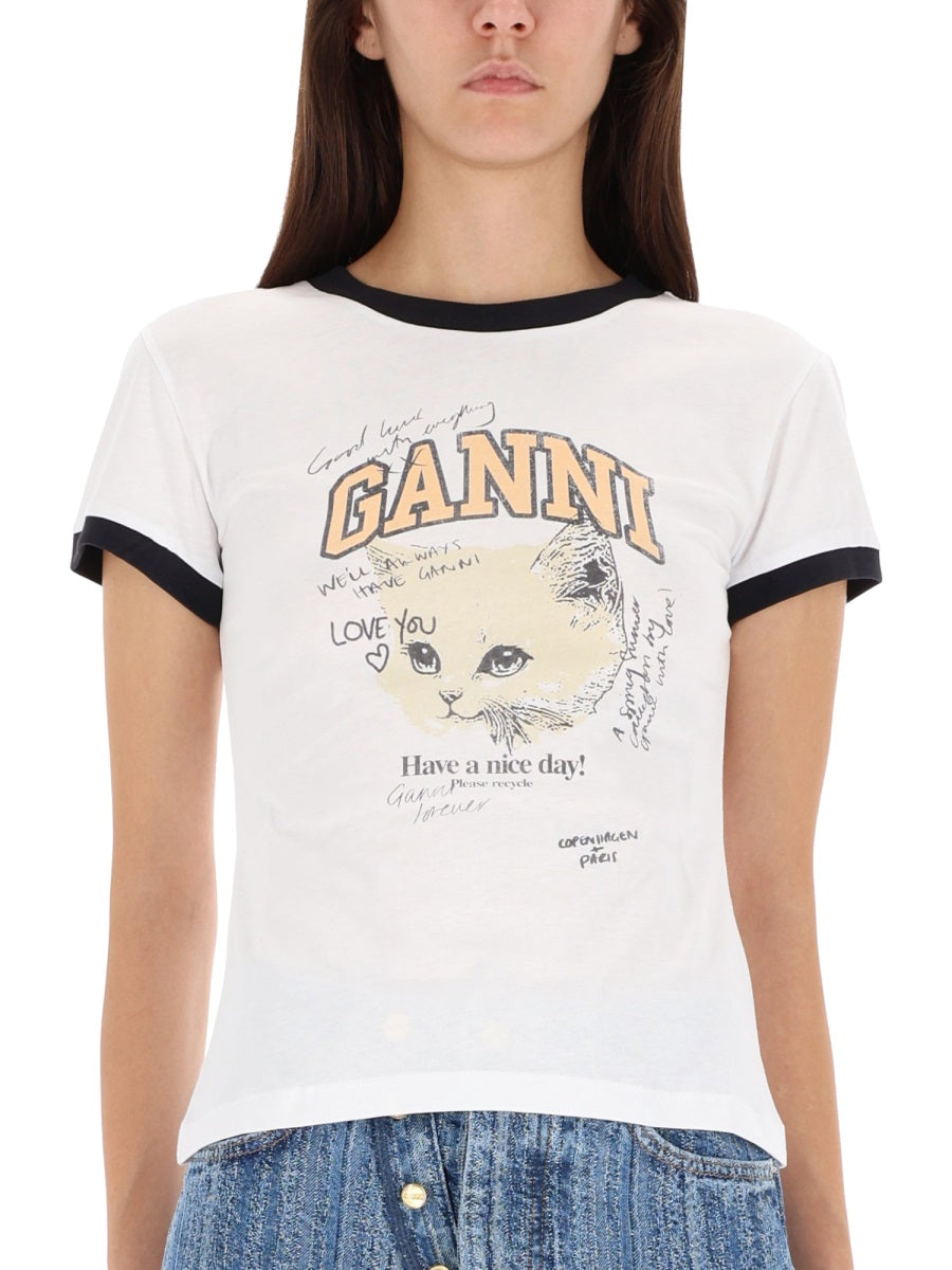 Ganni T shirt - Bianco | Wanan Luxury