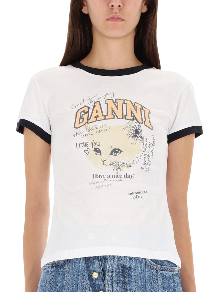 Ganni T shirt - Bianco | Wanan Luxury
