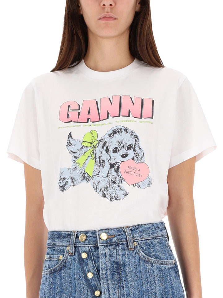 Ganni T shirt - Bianco | Wanan Luxury