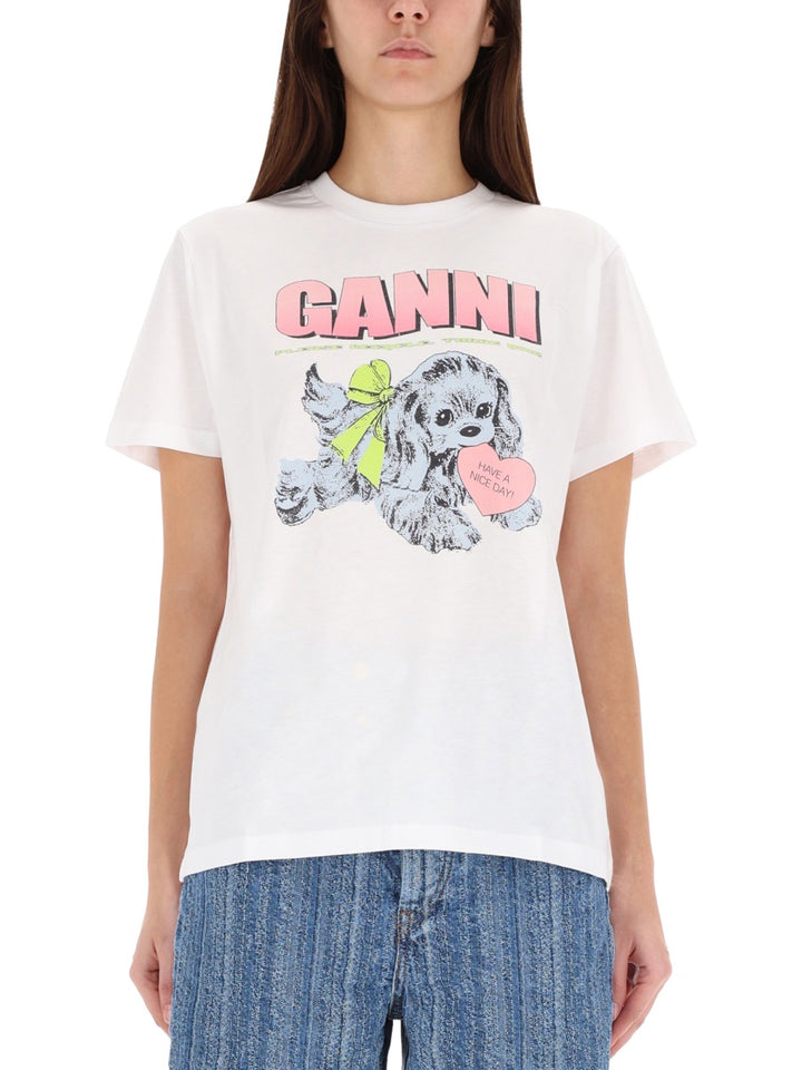 Ganni T shirt - Bianco | Wanan Luxury