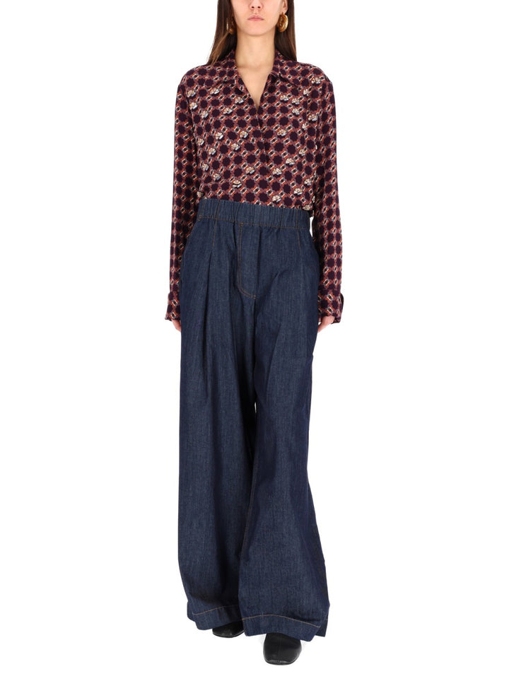Dries Van Noten Pantaloni - Blu | Wanan Luxury