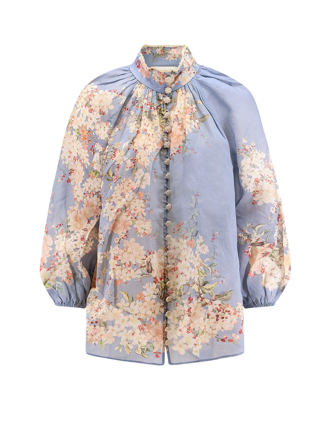Zimmermann Shirts - Teal Blue Botanical Floral | a946b852e27face099b56a8eb0562f1631b5795a