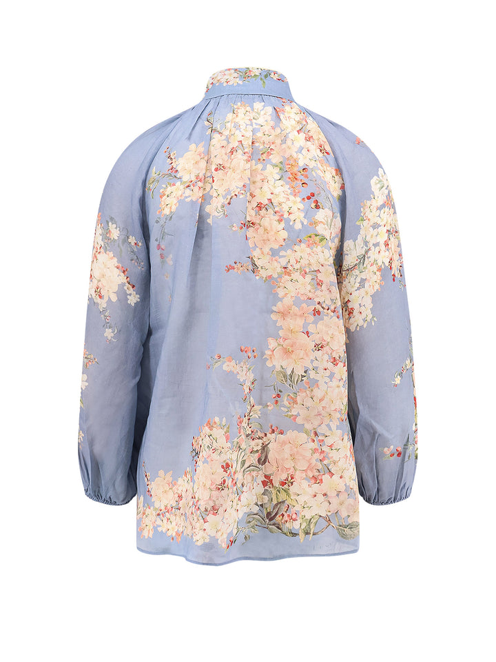 Zimmermann Shirts - Teal Blue Botanical Floral | 71af22ee13f1b2339330473394429ed4160f6217