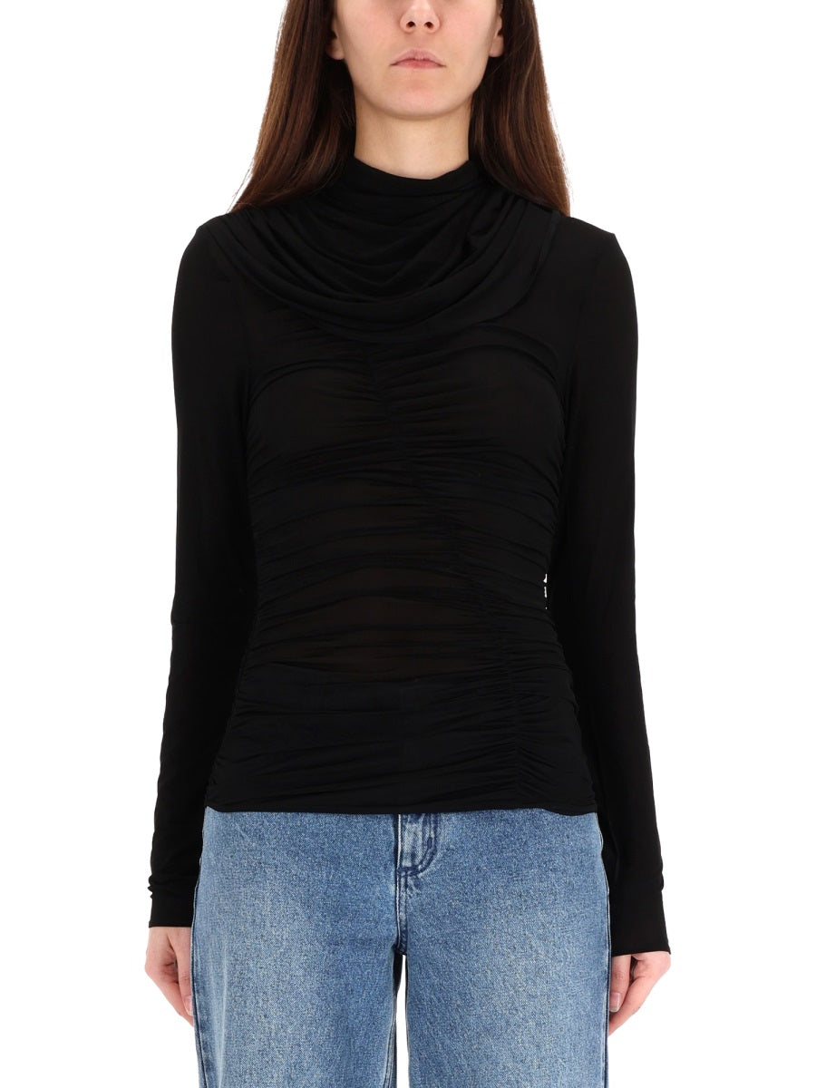 Magda Butrym Top - Nero | Wanan Luxury
