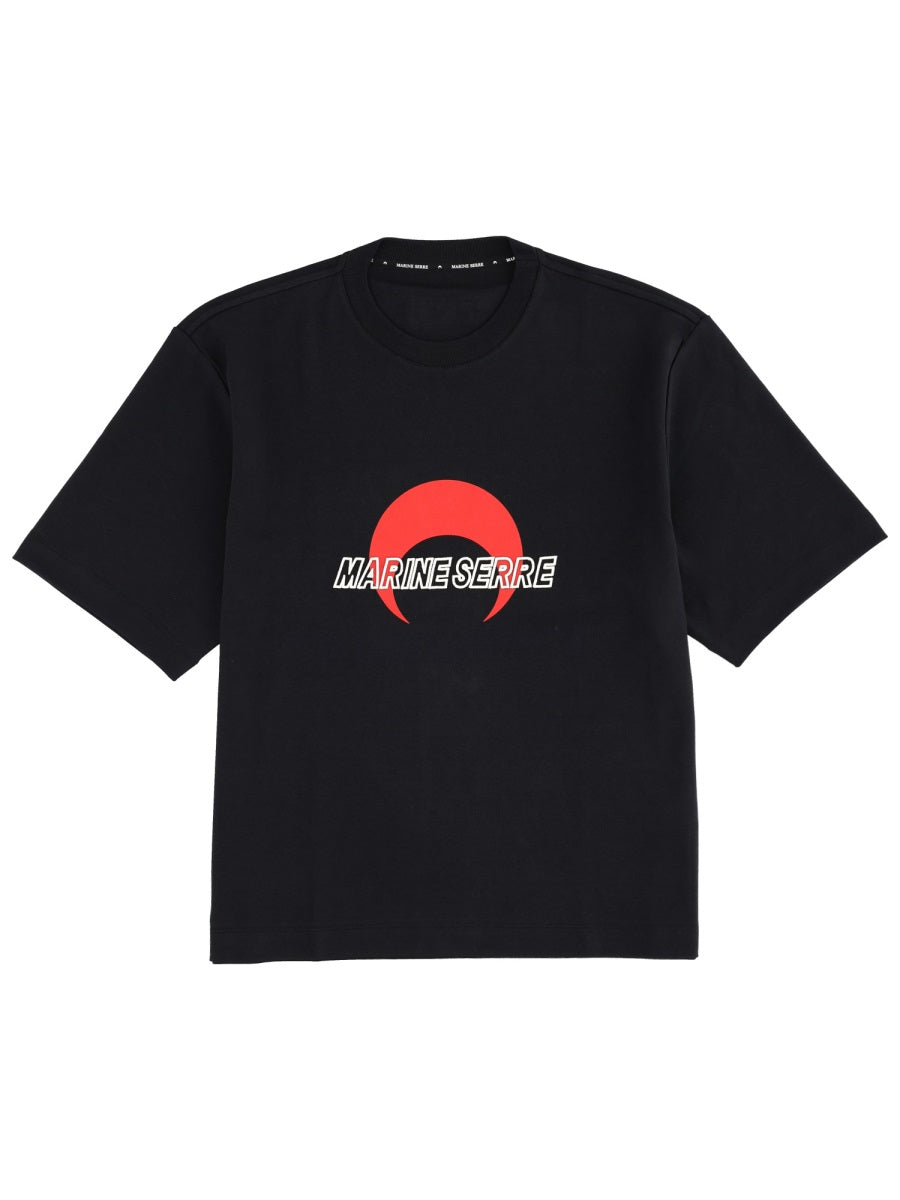 Marine Serre T shirt - Nero | Wanan Luxury