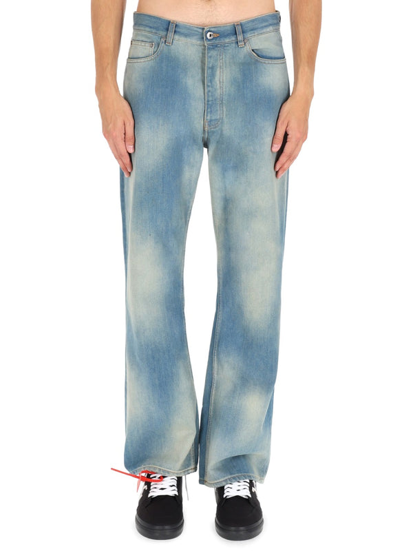 "Diag Raw Patch" Jeans