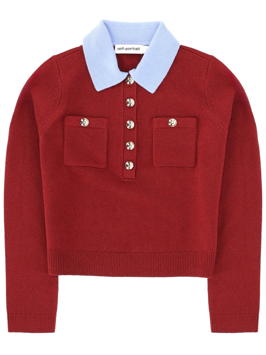 Self-Portrait Top - Bordeaux | Wanan Luxury