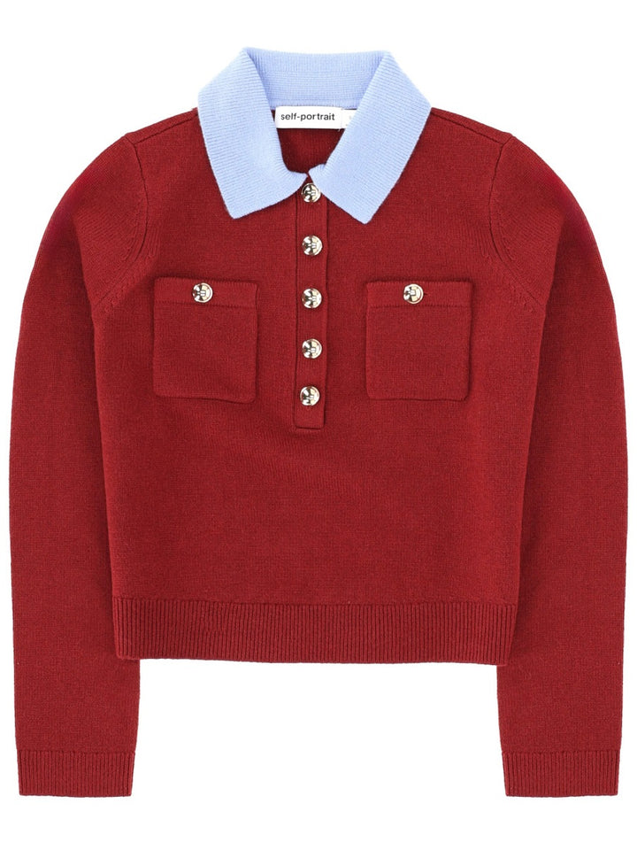 Self-Portrait Top - Bordeaux | Wanan Luxury