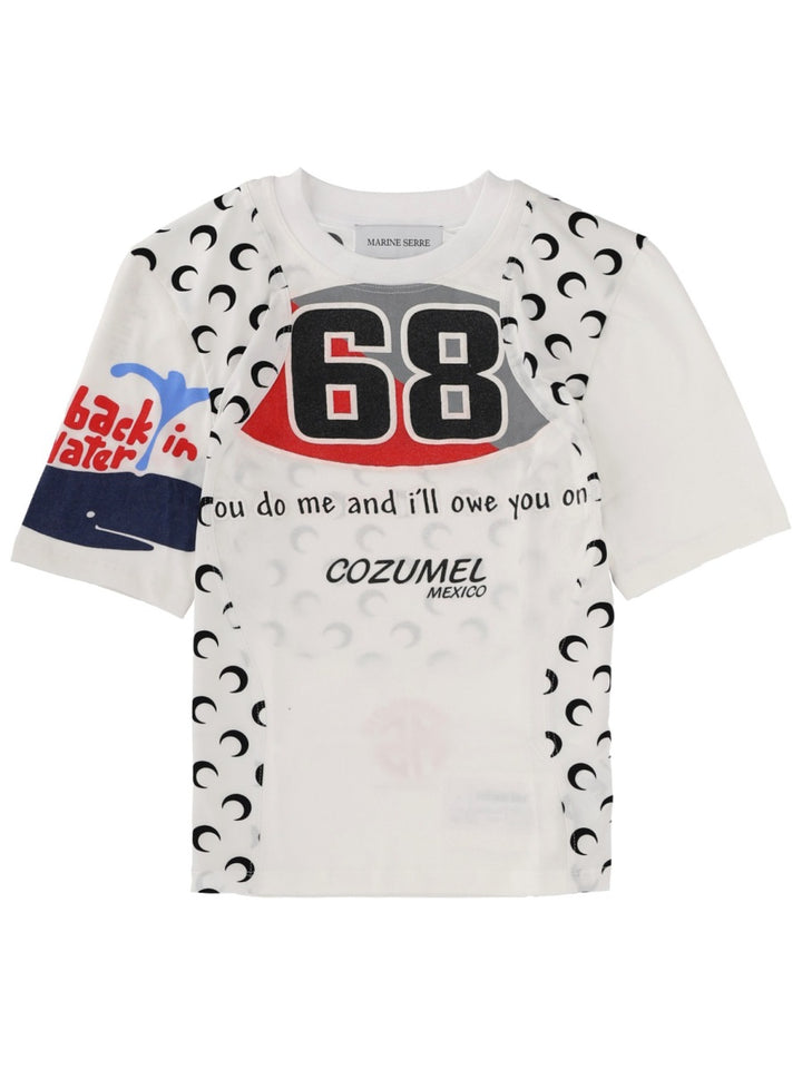 Marine Serre T shirt - Bianco | Wanan Luxury