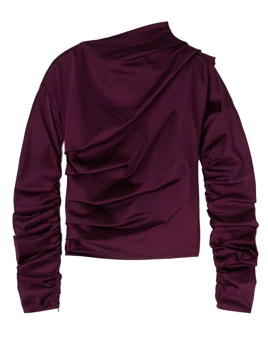 Ganni Top - Bordeaux | Wanan Luxury