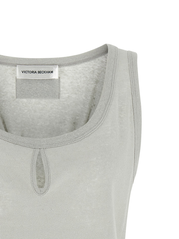 Victoria Beckham Split Top - Grigio | ee8360e6843302ccd9b8cb9db26df379f8febccb