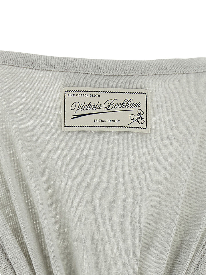 Victoria Beckham Split Top - Grigio | 66034b9435ee9c6a93aada9eda3384bc2c3098fb