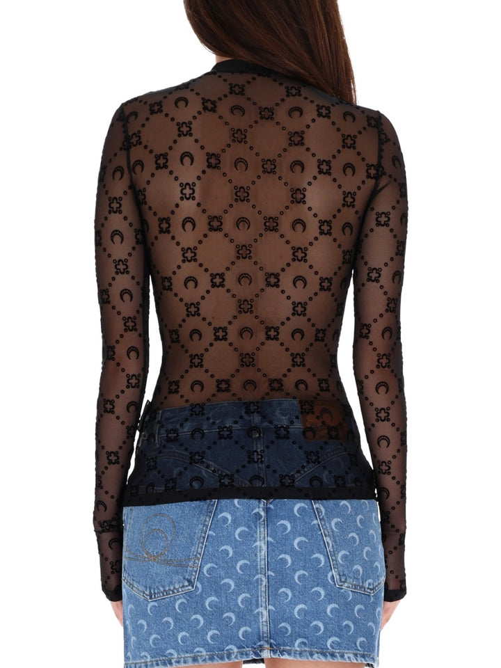 Marine Serre Top - Nero | Wanan Luxury