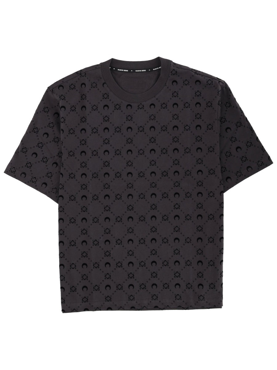 Marine Serre T shirt - Nero | Wanan Luxury