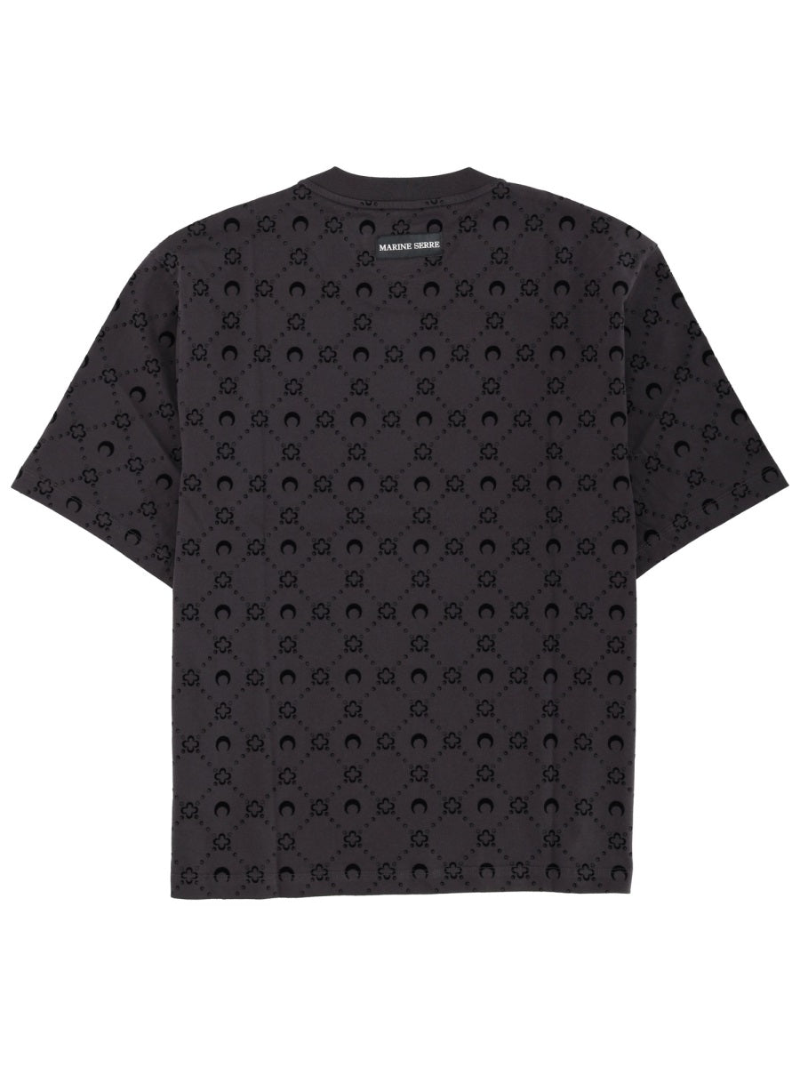 Marine Serre T shirt - Nero | Wanan Luxury