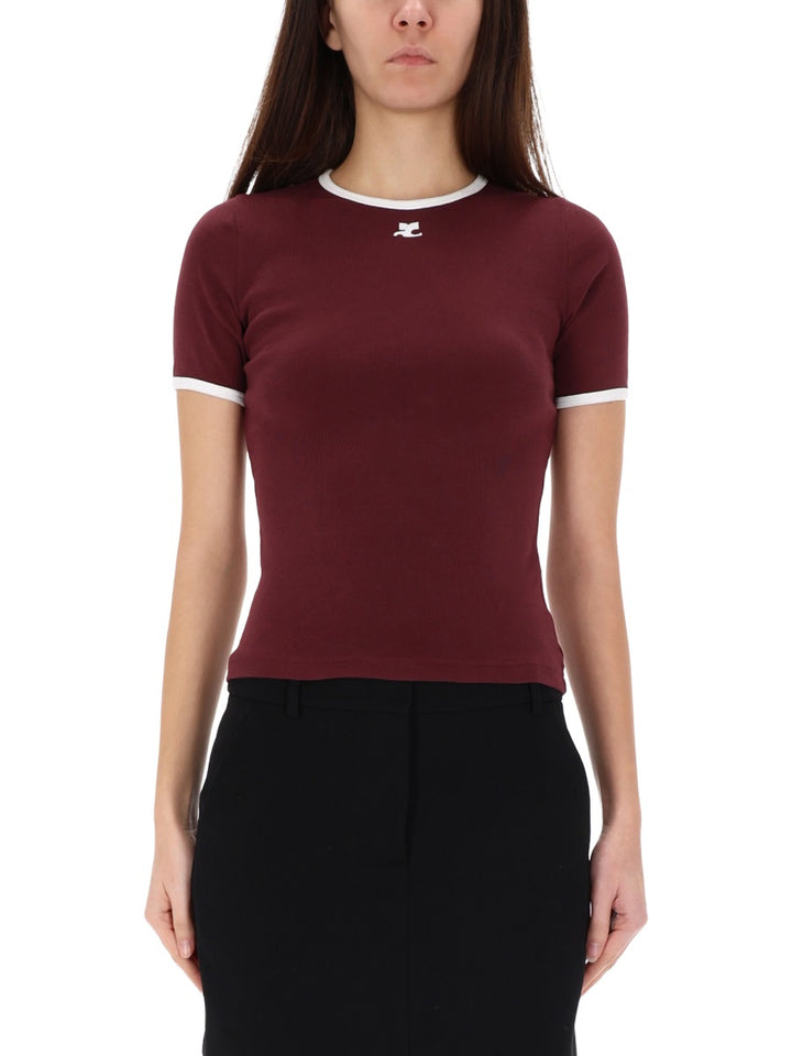 Courrèges T shirt - Bordeaux | Wanan Luxury