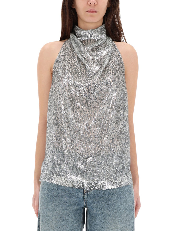 Stella Mccartney Top - Silver | 587a6d9489cd7ae40427e7a6620225555922c8fc