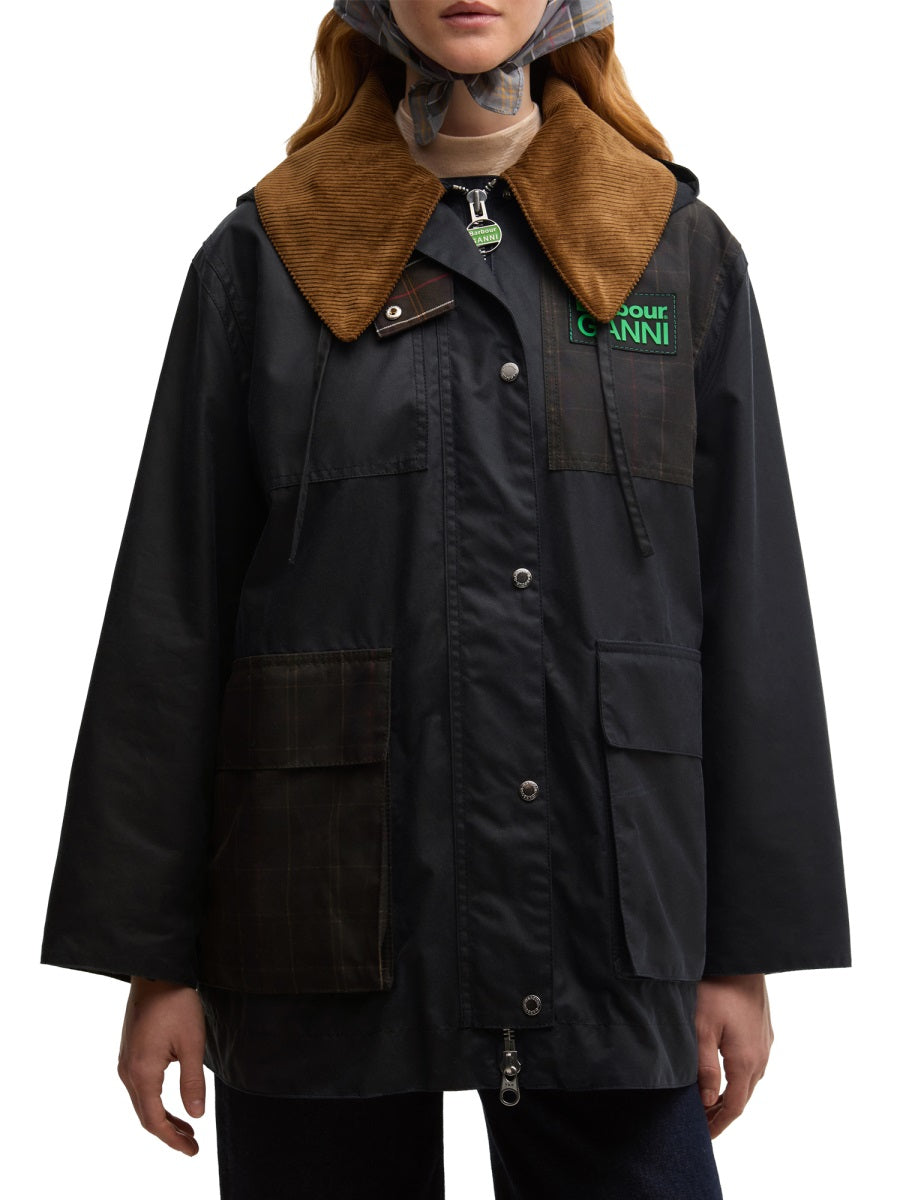 Barbour X Ganni Trench e Impermeabili - Blue | 8eff0c97737af03f0505575c79990015beaa29fa