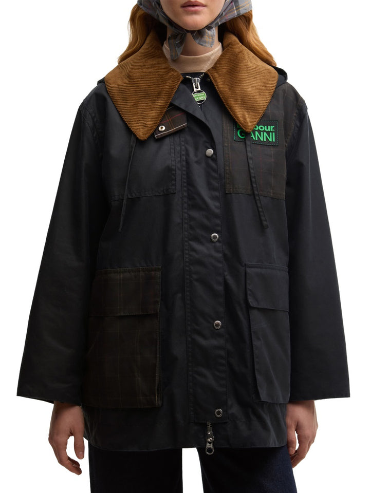 Barbour X Ganni Trench e Impermeabili - Blue | 8eff0c97737af03f0505575c79990015beaa29fa