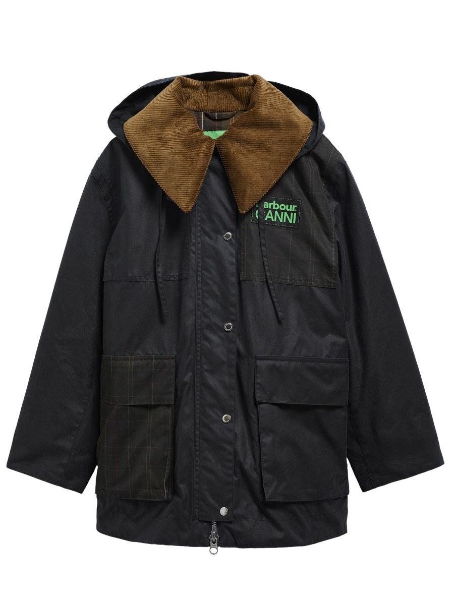 Barbour X Ganni Trench e Impermeabili - Blue | 959e2156e46757326b9526d97de09c3ccc15cd20