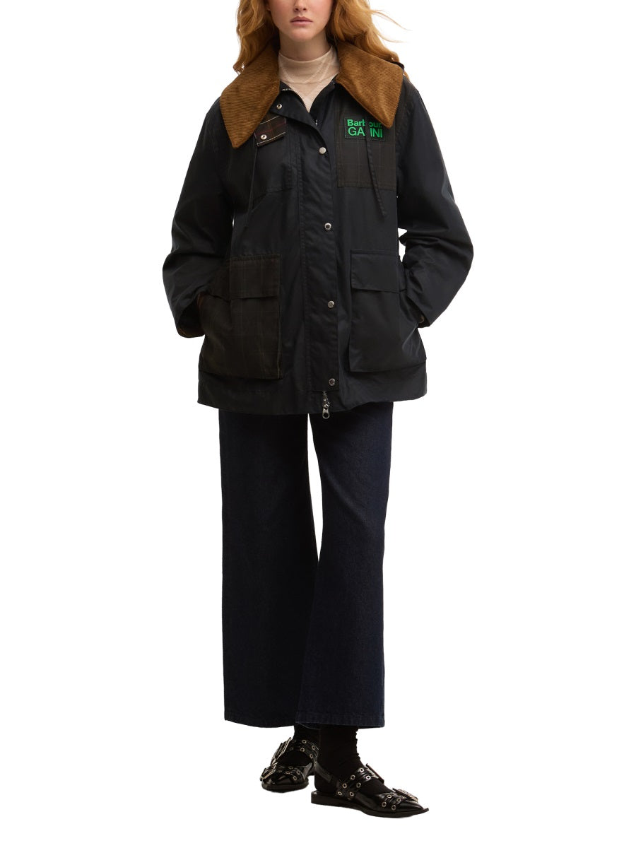 Barbour X Ganni Trench e Impermeabili - Blue | 4a1620d9dd36fa46d58aee589d38416483db7a26