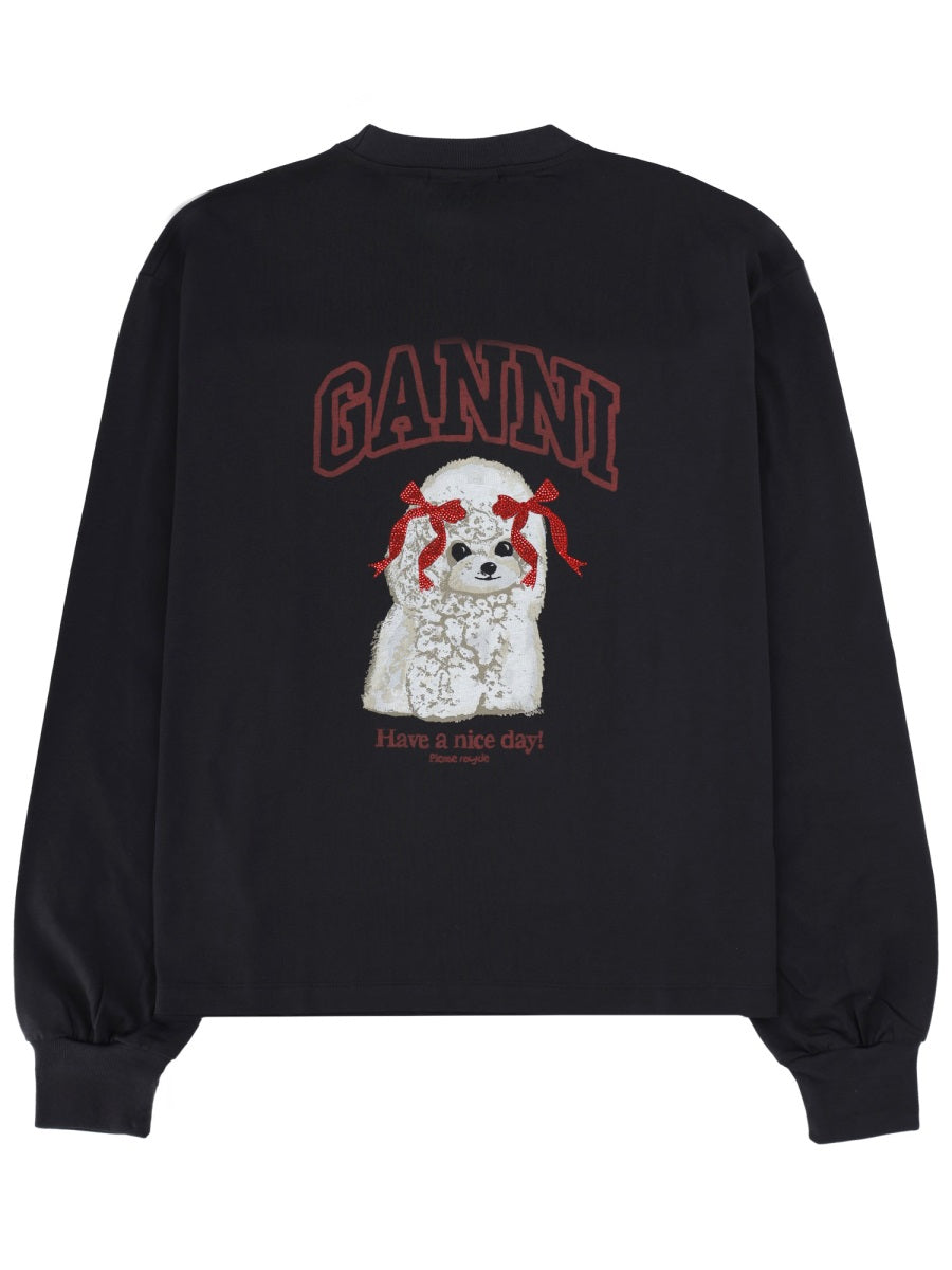 Ganni T shirt - Charcoal | c21eef8bd931a44ef74f199558631274d3798f07