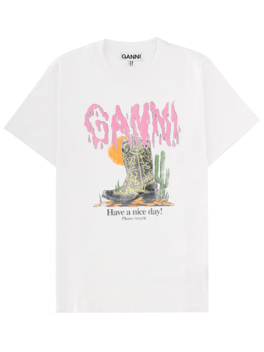 Ganni T shirt - White | 053c280f742f7cf69cd696fa529ab8d370b29354
