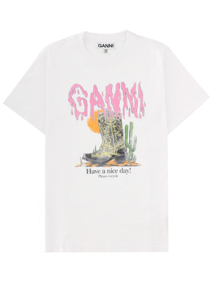 Ganni T shirt - White | 053c280f742f7cf69cd696fa529ab8d370b29354