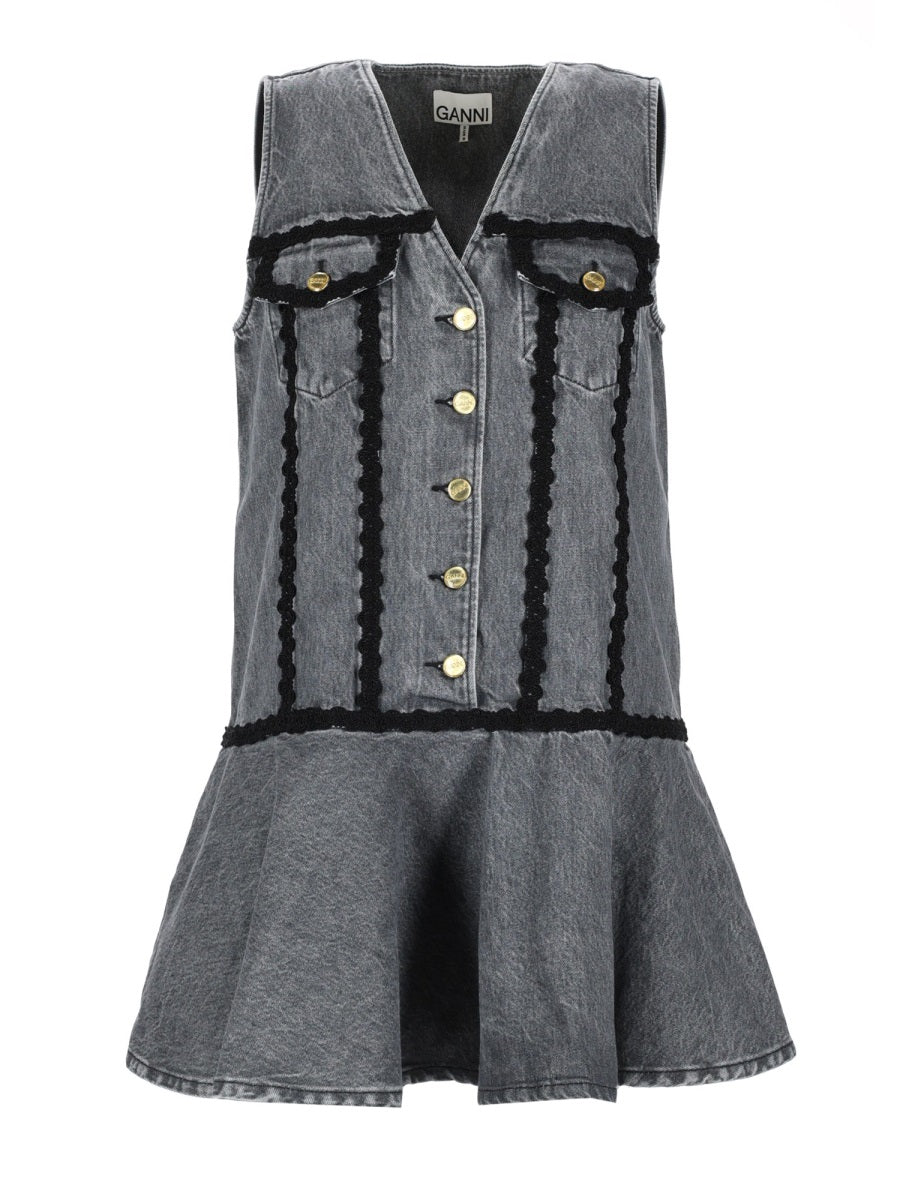 Ganni Abiti - Charcoal | 774766db0ab17edce9f7016c361f3151ee014475